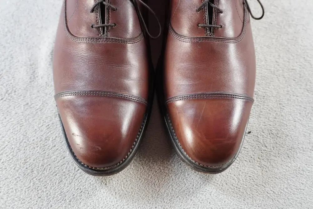Allen Edmonds Park Avenue Shoes Mens Size 12 Brown Leather Dress Oxford Cap Toe